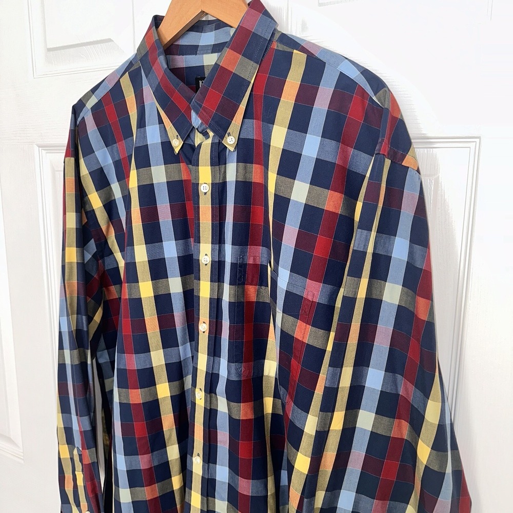 Jos‎ A. Banks Mens Traveler's Checkered Long Sleeve Button Down Shirt XL - Picture 4 of 16